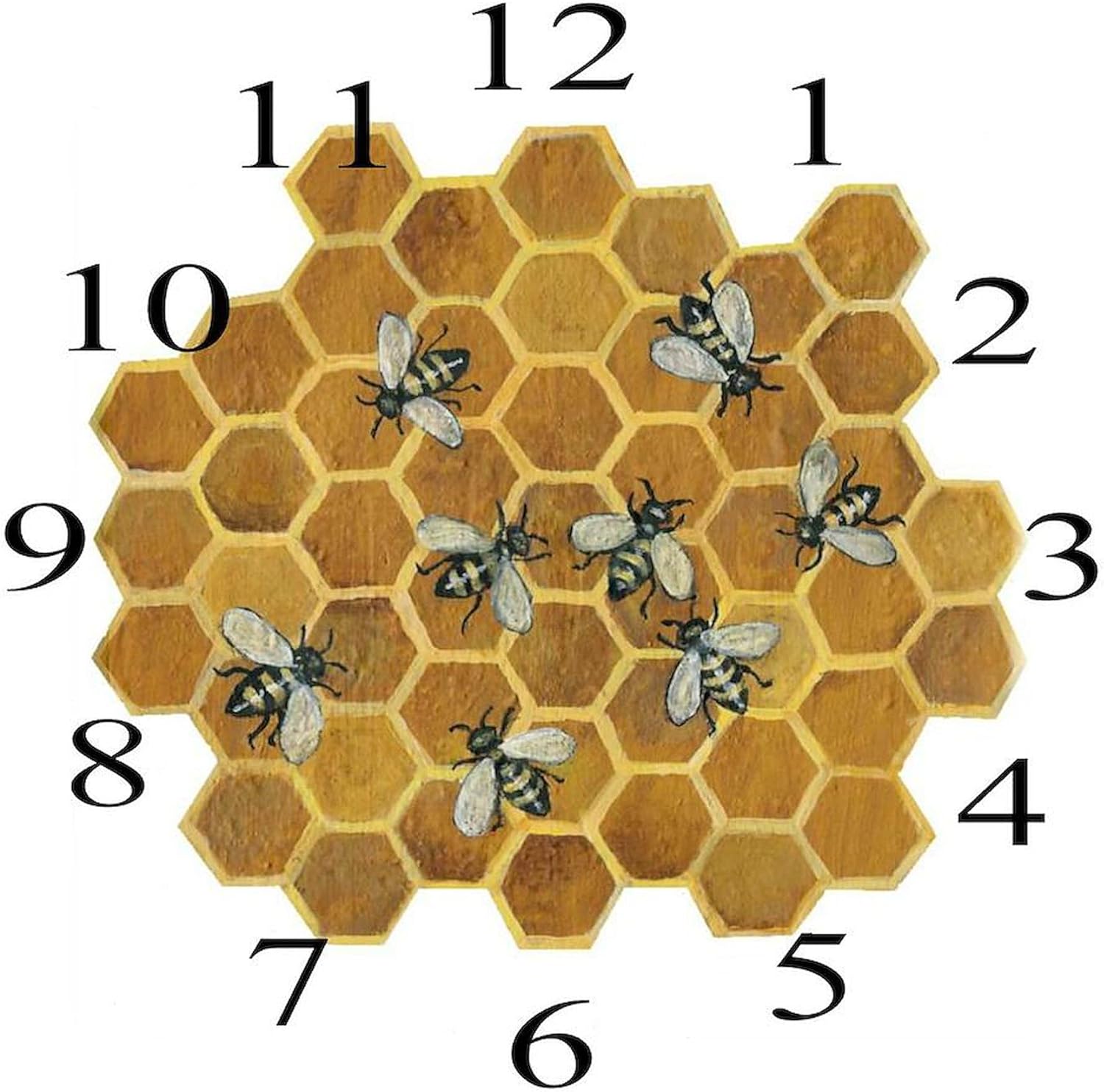 CafePress Honey Bees 10" Wall Clock for Livingroom, Kitchen, or Office