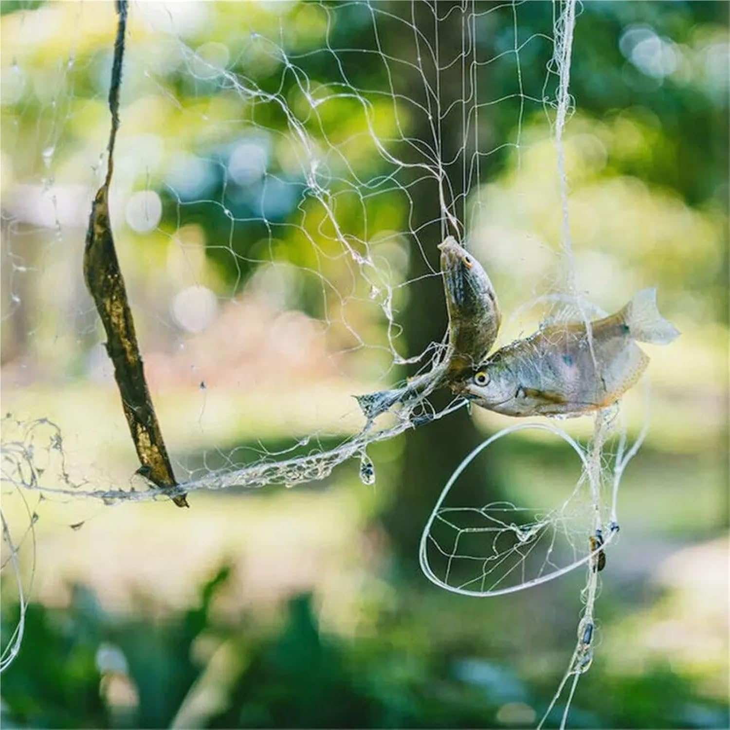 6'X100' Finished Trammel Fishing Net 3 Layers Fishing Gill Net Seine Net for Fishing at Sea, Lake, River