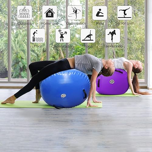 Miniatura 7 de 86 York Air Barrel - Colchoneta inflable para gimnasia con resorte de espalda, equipo de gimnasia para uso doméstico, entrenamiento de gimnasio,