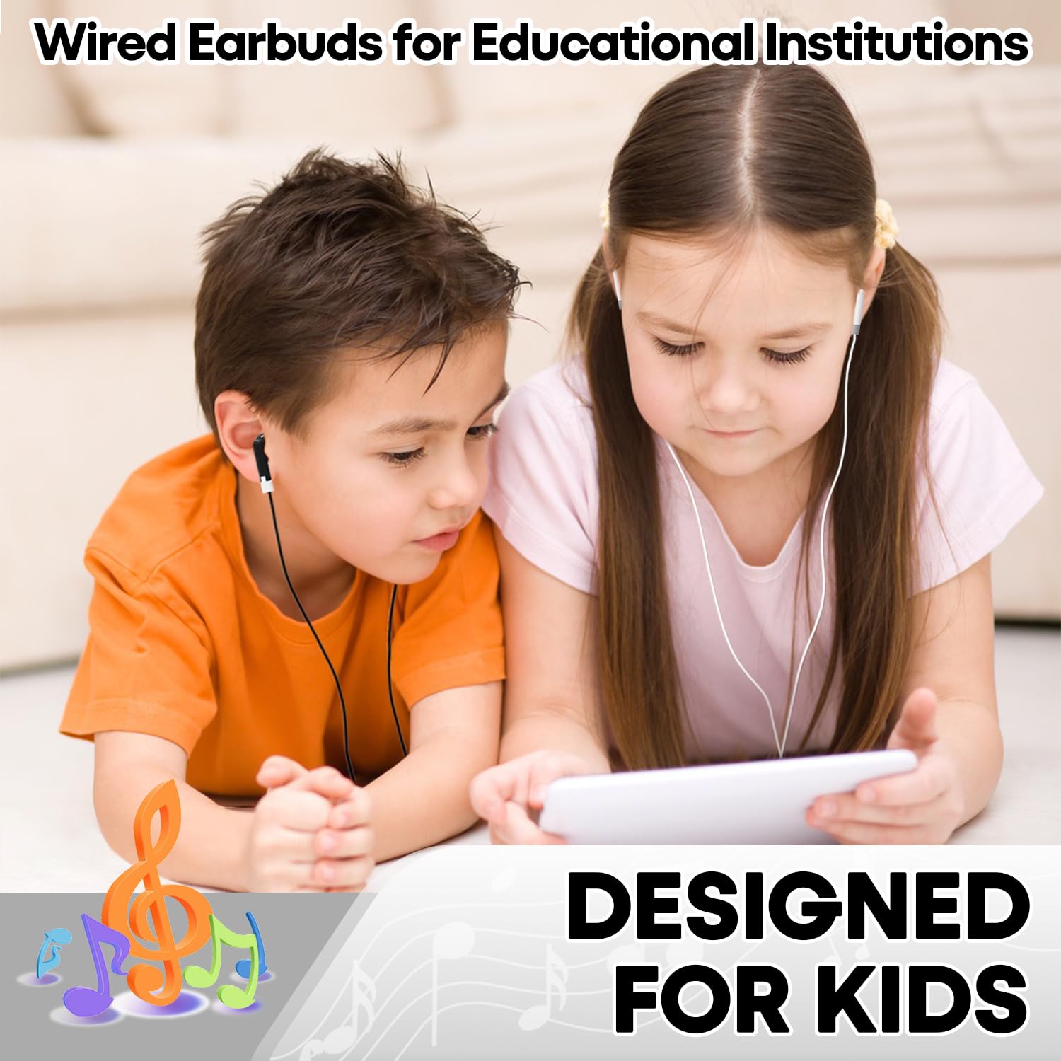 Confezione da 100 auricolari all'ingrosso, per scuola, classe, studenti, bambini, bambini, ragazzi, ragazze, adolescenti, adulti (nero, confezione da 100)