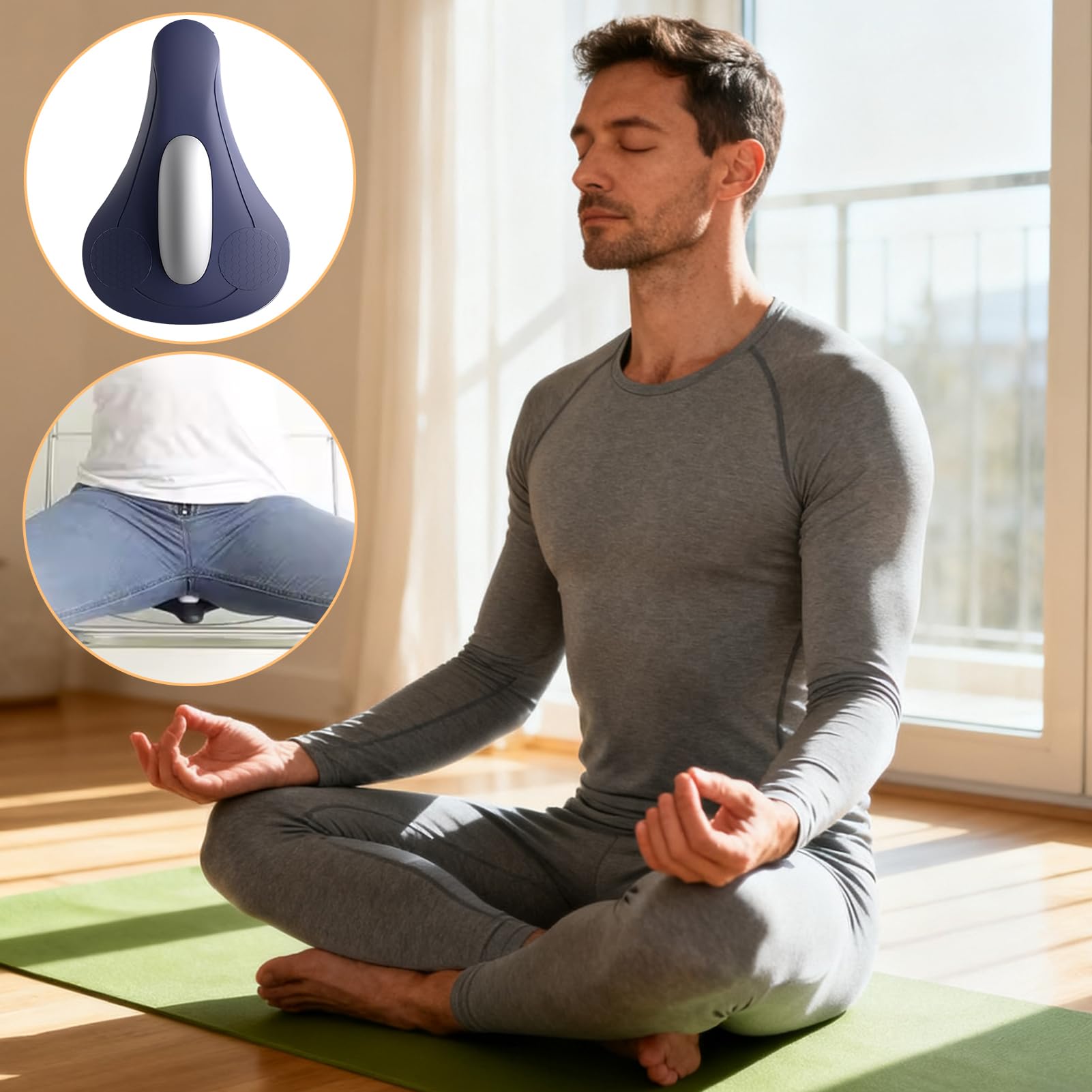 Beckenbodentrainer – Beckenbodenmuskeltrainer | Wiederaufladbare Elektrische USB-C-Beckenbodentrainingsgeräte | Für Männer, Zuhause, Fitness, Yoga, Arbeit