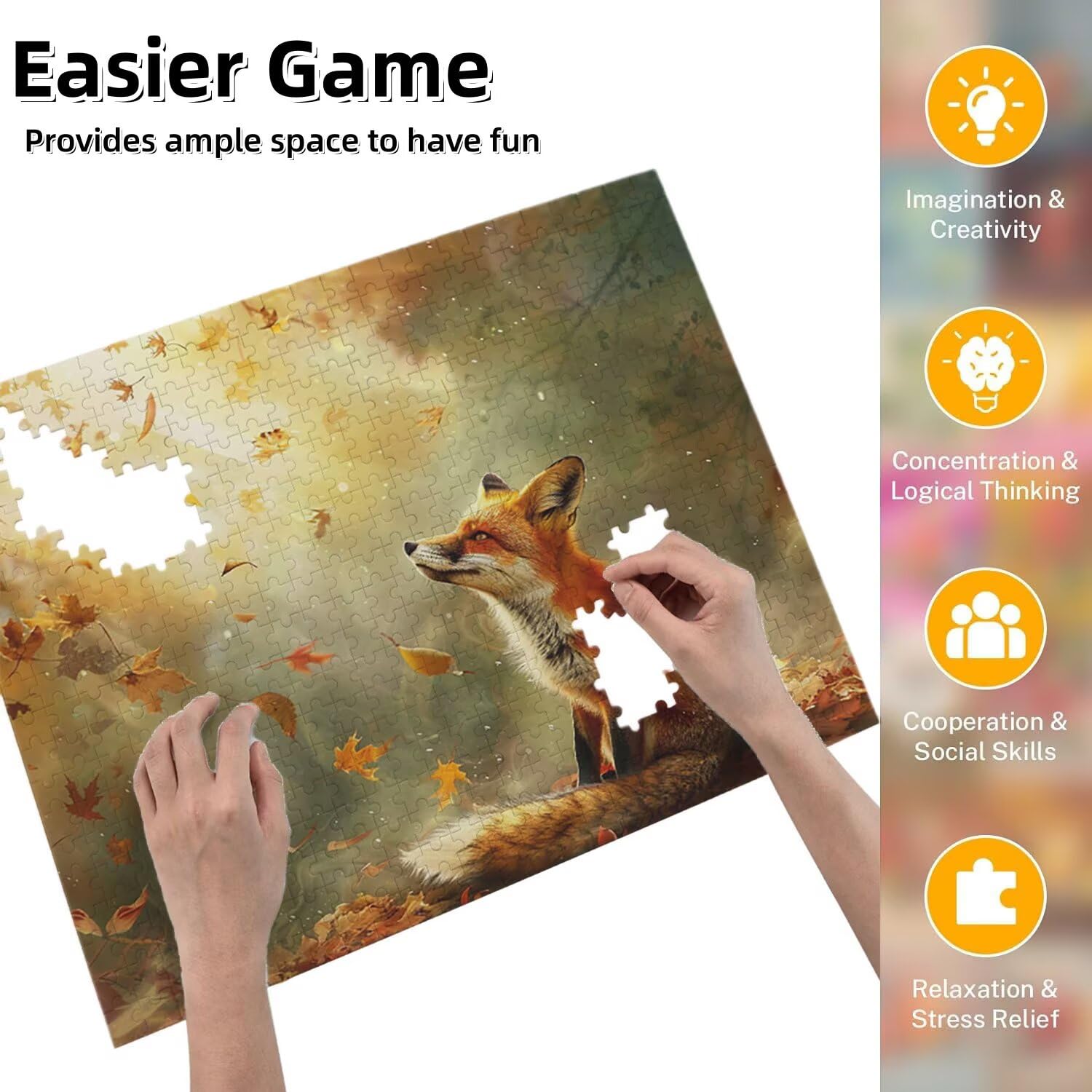Jigsaw Puzzle, 6000 Pezzi Puzzle Classici, Volpe Puzzle Rilassamento Intelligence, Mpossibile Difficile Puzzle Impegnativo per Adulti Puzzle Gioco Familiare, Regalo per Amore Amico Animali fr0-1126