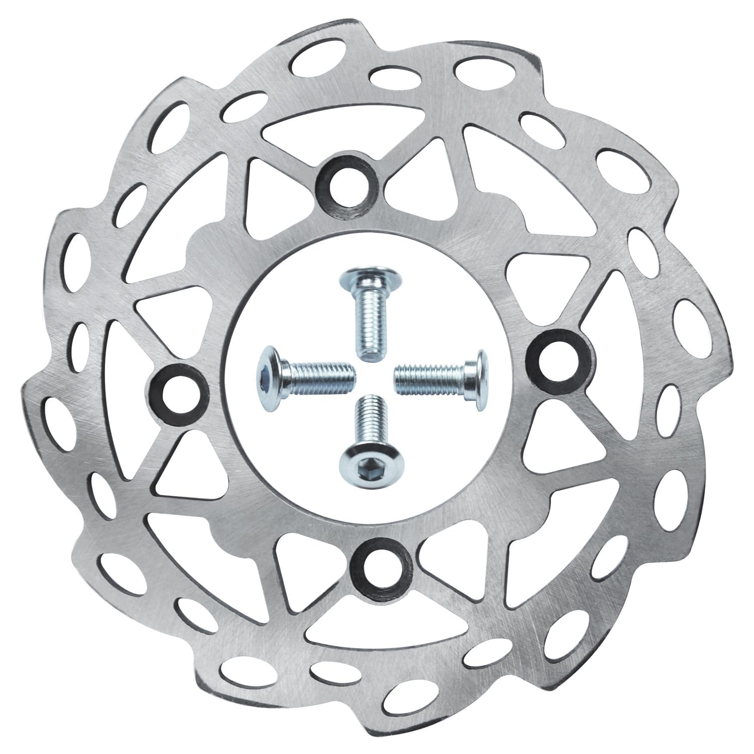Unifizz Rear Brake Disc Rotor Plate 190mm 7.48'' With Mounting Screws for 50cc 110cc 125cc 70cc 90cc SSR110 SSR125 CRF50 XR50 Apollo Z20 MAX SDG Taotao Coolster Chinese Pit Dirt Bike Heavy duty