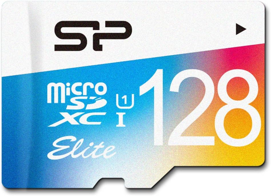 Silicon Power 128GB up to 75MB/s MicroSDXC UHS-1 Class10, Elite Flash Memory Card with Adapter (SP128GBSTXBU1V20SP)