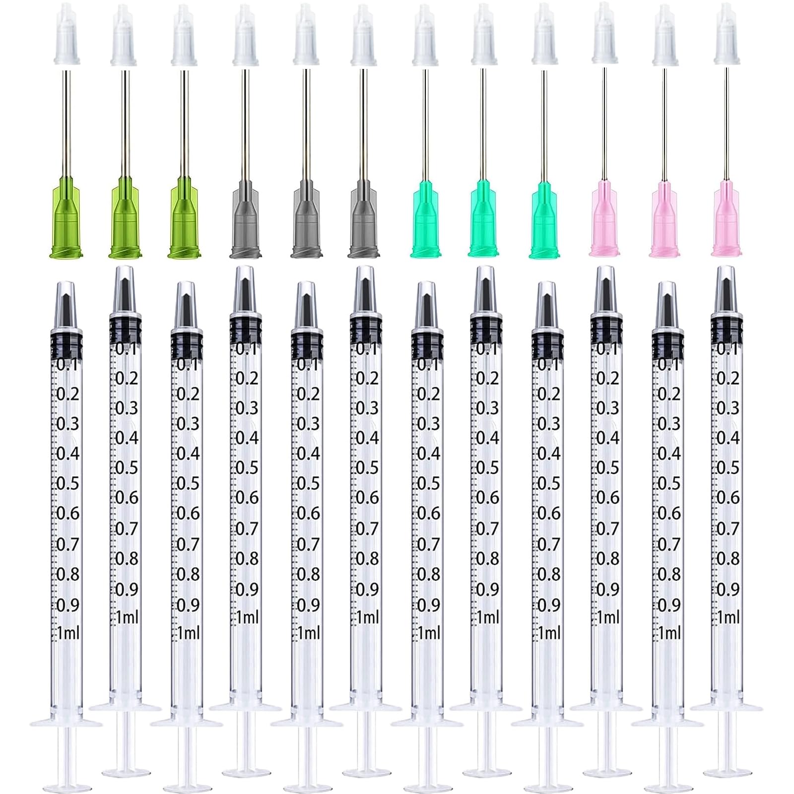 Amazon.co.jp: TOUFEIYUAN シリンジ12枚1ml 注射器、 液体測定シリンジ