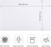 Vista 2 de Shimeyao Paquete de 26 toallas de mano absorbentes de microfibra, secado de pelo, a prueba de blanqueador, sin pelusas, para el hogar, salón, spa