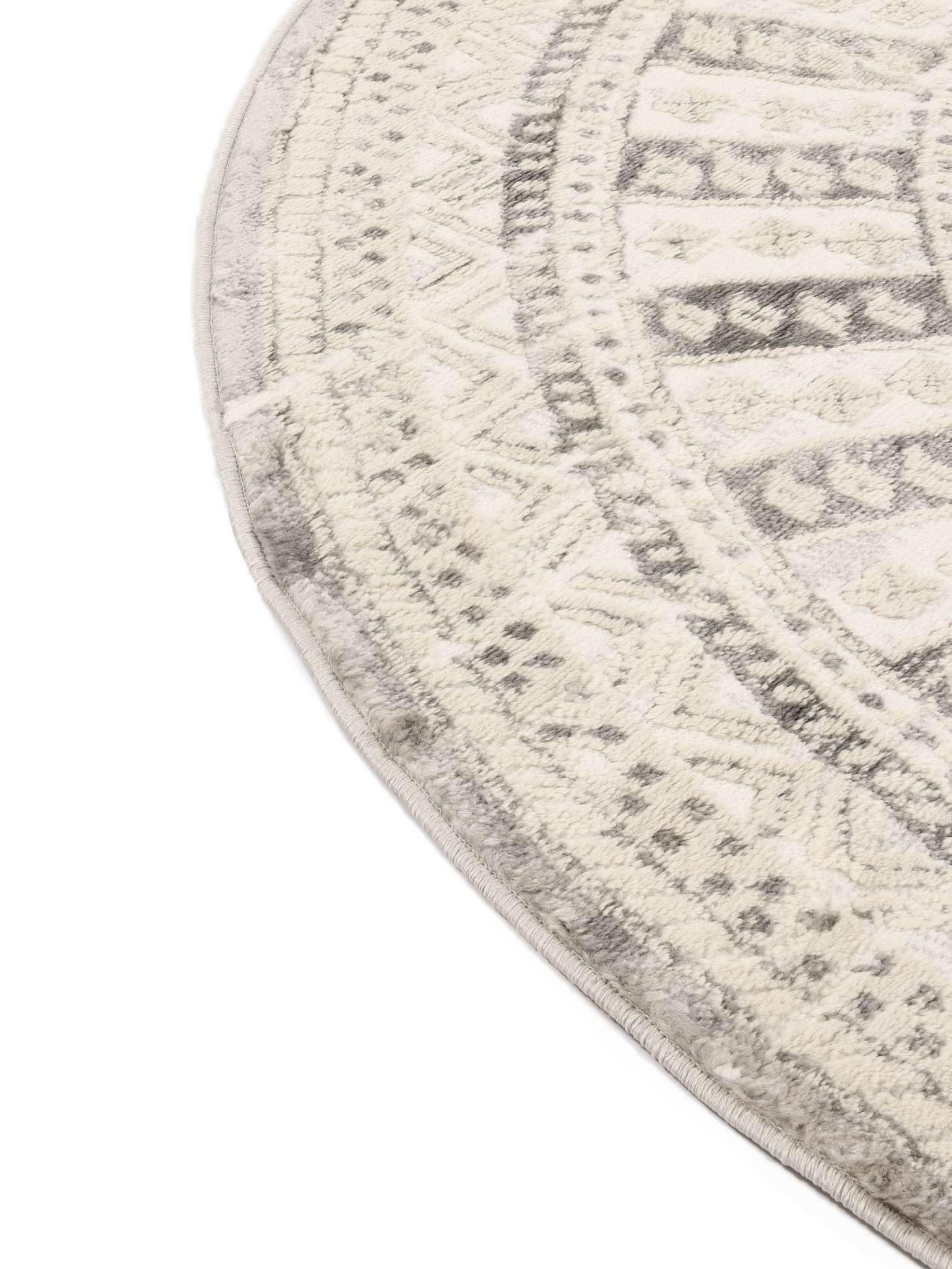 RugVista Venus Tapis, Ø 200 cm, Beige/Greige