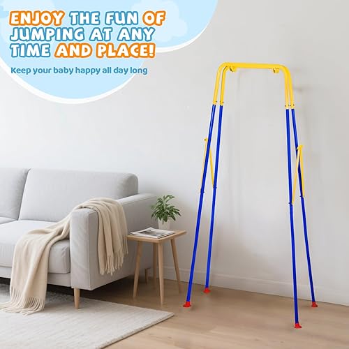 Miniatura 8 de Jersey de bebé con soporte, para jugar en interiores y exteriores, para bebés de 6 a 24 meses, puentes y gorilas con cadena ajustable, fácil de