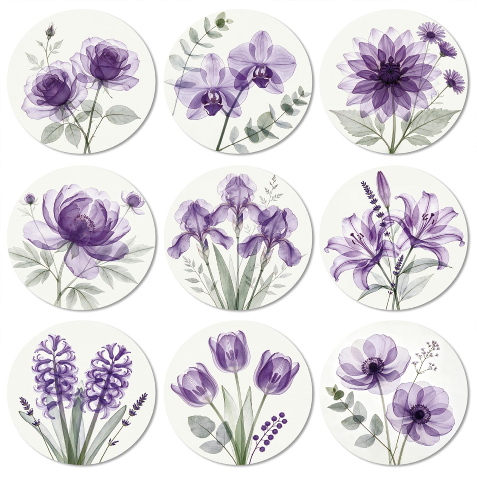 Dessous de verre peinture violet pour verre de table basse maison et bar