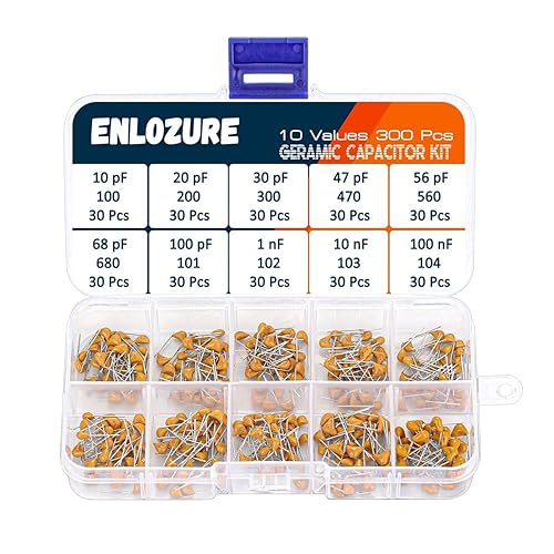 300 piezas 10 valores 10 pF-100 nF Kit surtido de condensadores de cerámica monolíticos multicapa