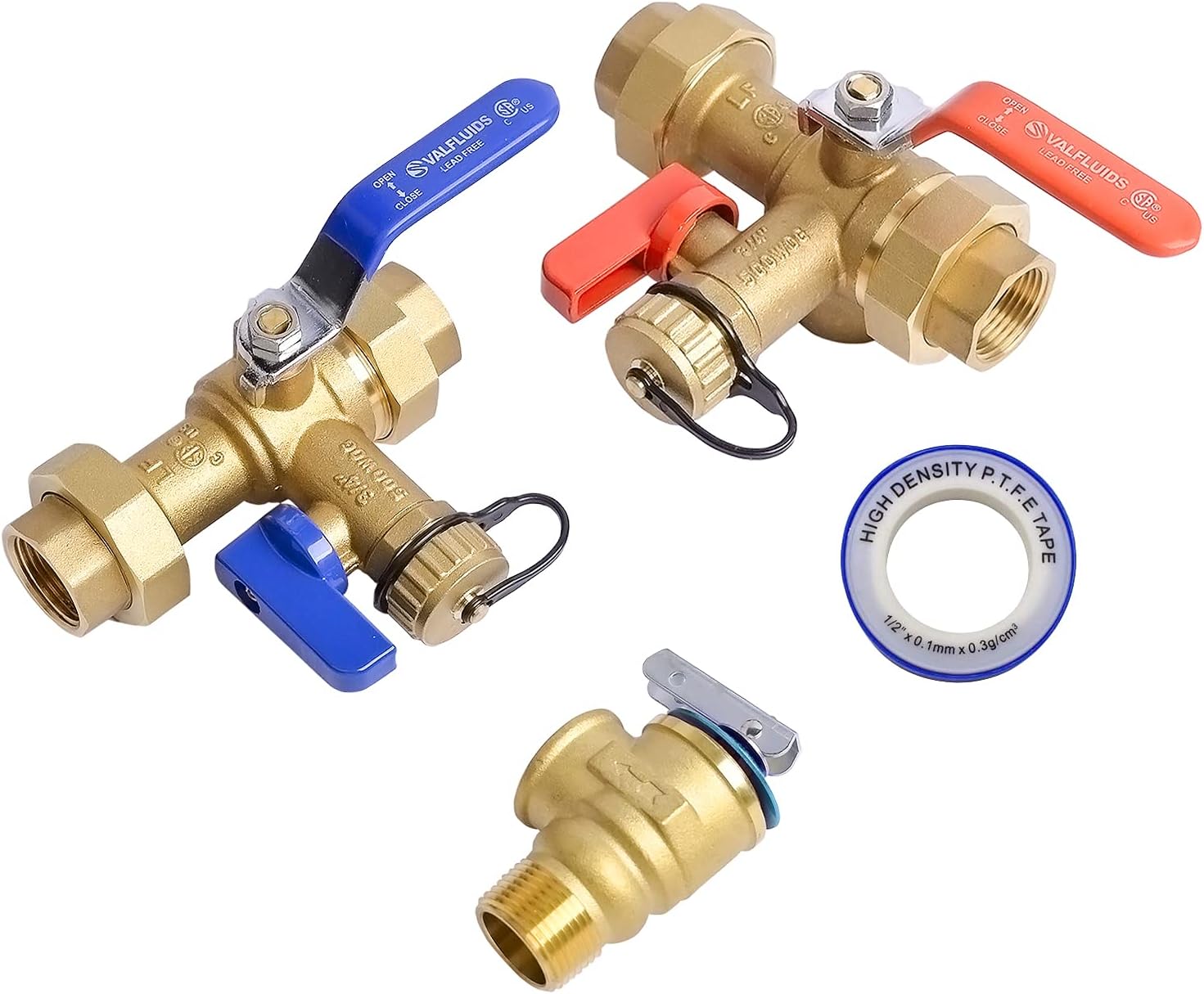 Circrane 3/4 Inch IPS Tankless Water Heater Valve Kit With Pressure Relief Valve