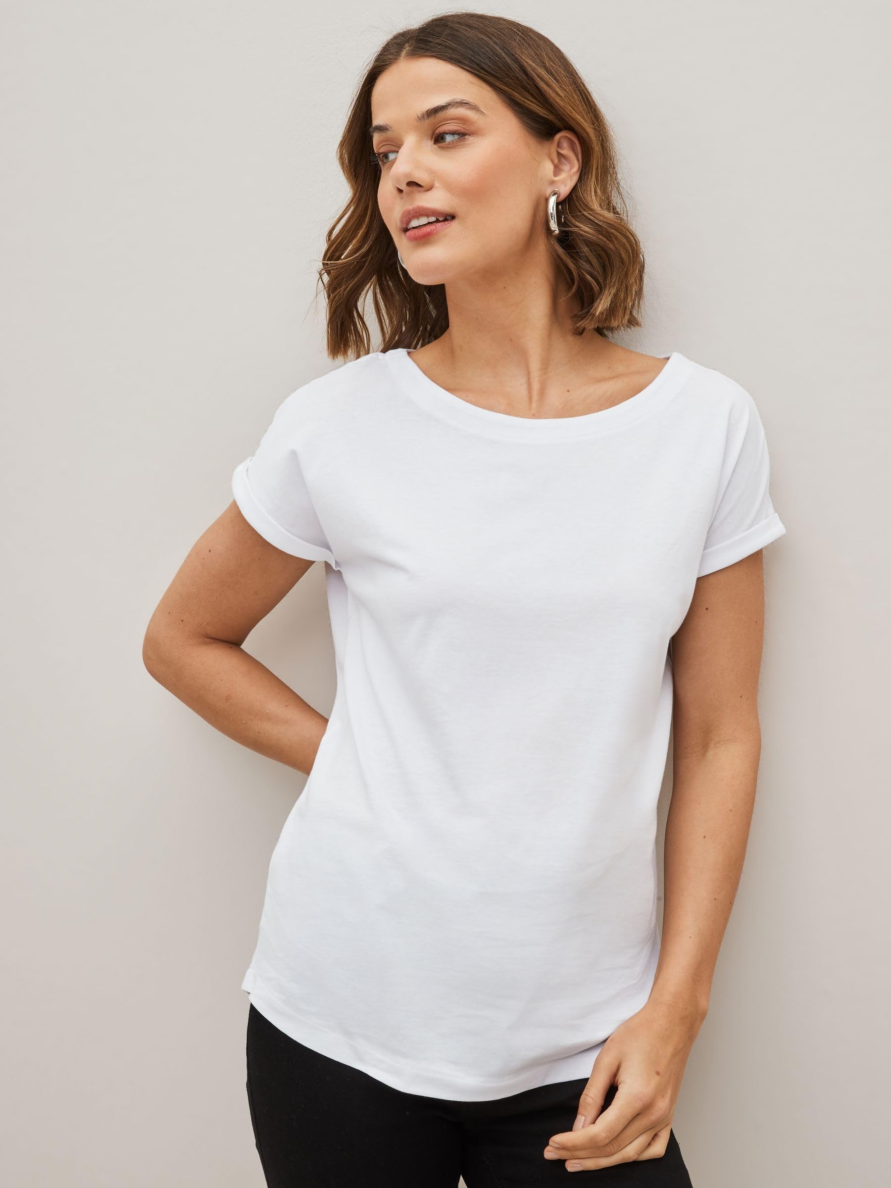 NEXT Damen T-Shirts mit Flügelärmeln, 3er-Pack