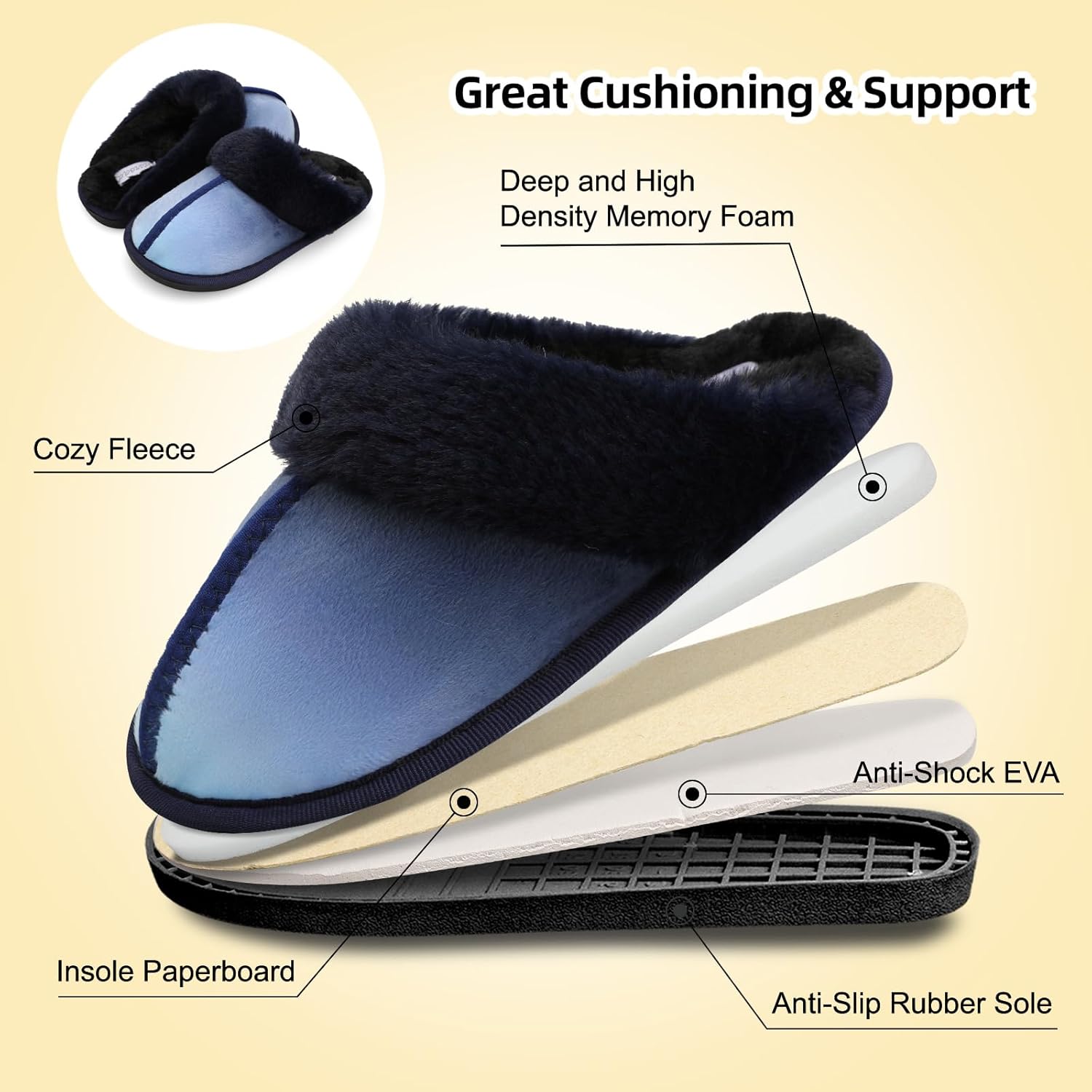 Besroad Kids Slippers Girls Boys Fuzzy House Slippers Warm Memory Foam House Shoes Soft Plush Bedroom Slippers Slides Indoor Outdoor - Image 6