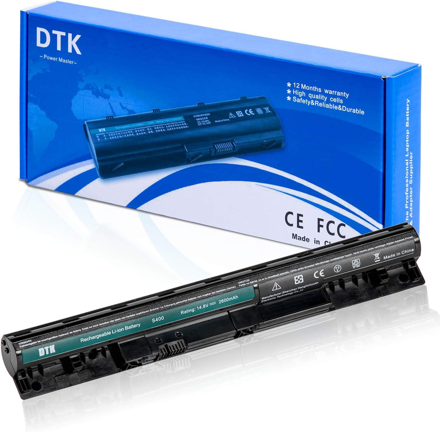 DTK Laptop Battery for LENOVO IdeaPad L12S4Z01 L12S4L01 S300 S310 S400 S400u S405 S410 S415 Touch Notebook 4ICR17/65 [14.8V 2600MAH]