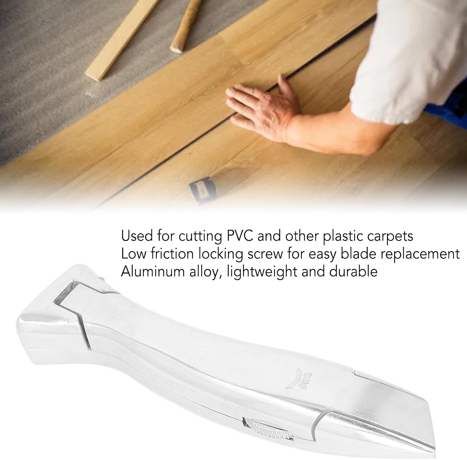 Rug Hook Tool, PVC Floor Cutting Knife for Quick Blade Replacement for Most Hook and Utility Blades, Aluminum Alloy Material for Home DIY Projects