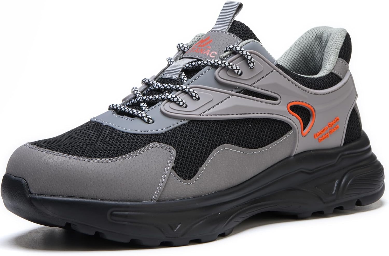 Steel Toe Shoes for Men, Safety Work Sneakers, Lightweight Breathable Industrial Construction Footwear, Durable Composite Foam Sole, Comfort