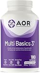 AOR Multi Basics 3 309mg, 90 Capsules 30 Jours - Formule Quotidienne de Multivitamines et Minéraux pour Adultes avec Vitamine D3, C, B1, Sélénium, Zinc, Quercétine - Végétalien, Non-OGM et Sans Gluten