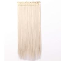 Vista 29 de S-noilite Elegante 30"(76cm) Extensiones de pelo con clip de una pieza, 3/4 de cabeza completa, 5 clips, negras naturales largas y rectas