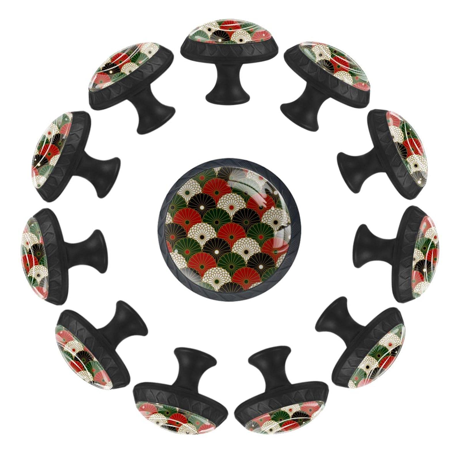 Boutons de tiroir 35 mm en chrysanthème japonais, quincaillerie d'art pour commode