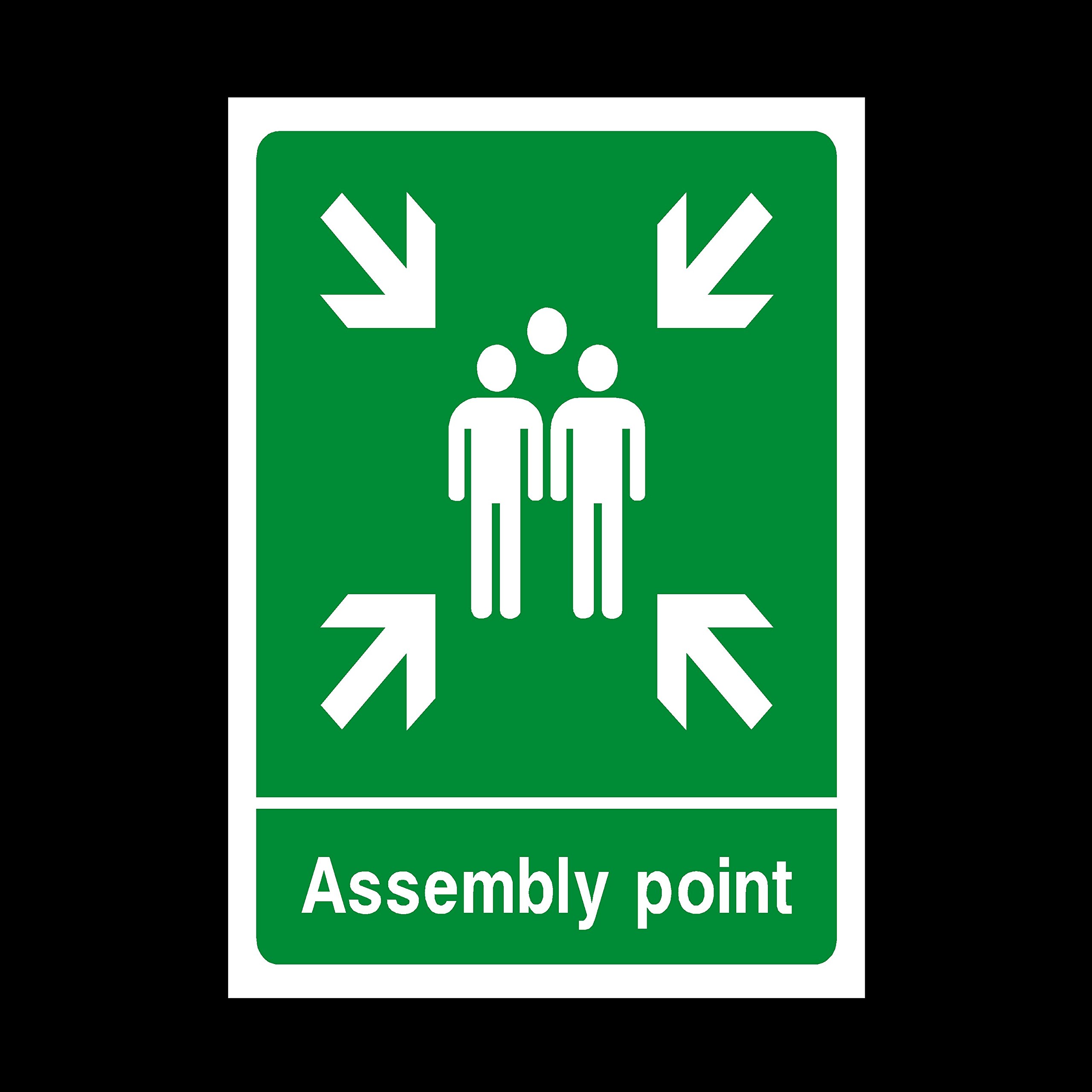 Ussp&S 5X Fire Assembly Point Sign - (A4) 200Mm X 300Mm - Plastic Sign (Ee58)