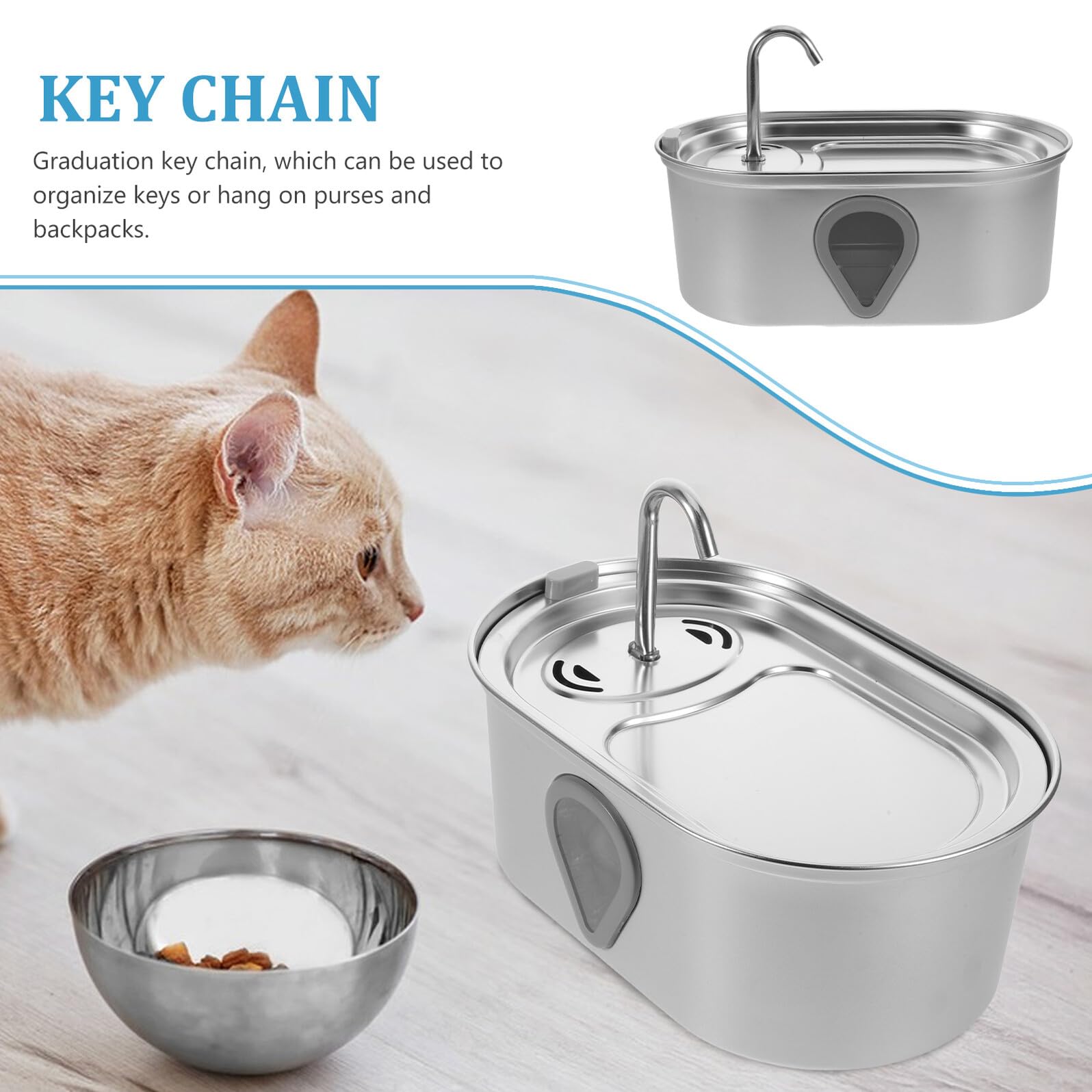 Beaupretty Bebedero Automático para Gatos Bebedero Automático para Mascotas para Perros Y Gatos para Mascotas Color Plateado