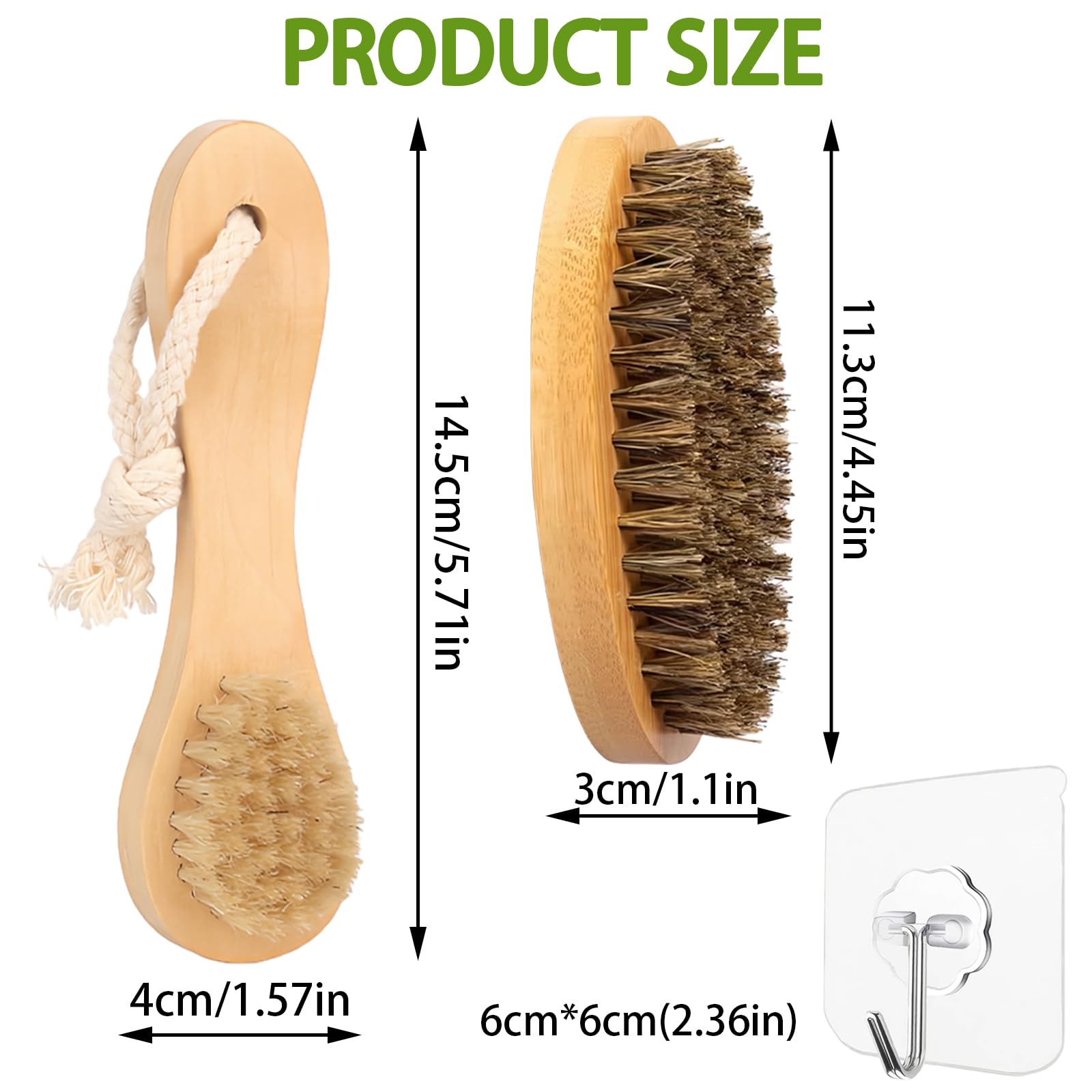 Spazzola Per Verdure In Legno Con Setole Naturali - 2 Pezzi, Eco-friendly E Delicata Su Frutta E Verdura - Foto 9