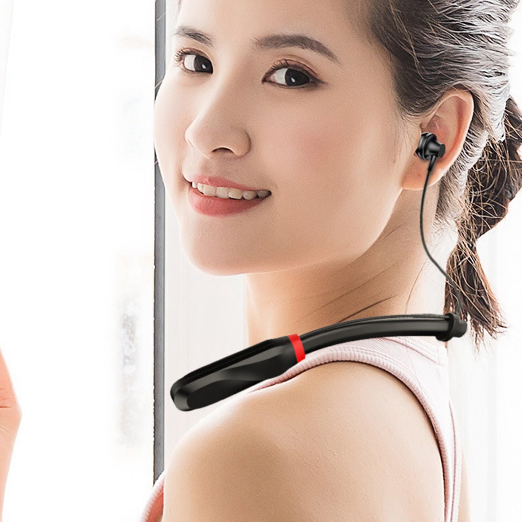3X Cuffie Bluetooth con Archetto da Collo, Auricolari Stereo Wireless con Microfono e Durata di Riproduzione Extra Lunga, Auricolari Sportivi Impermeabili