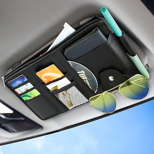 BROGBUS Document Folder Car Visor Organizer Sun Visor Organizer for Car