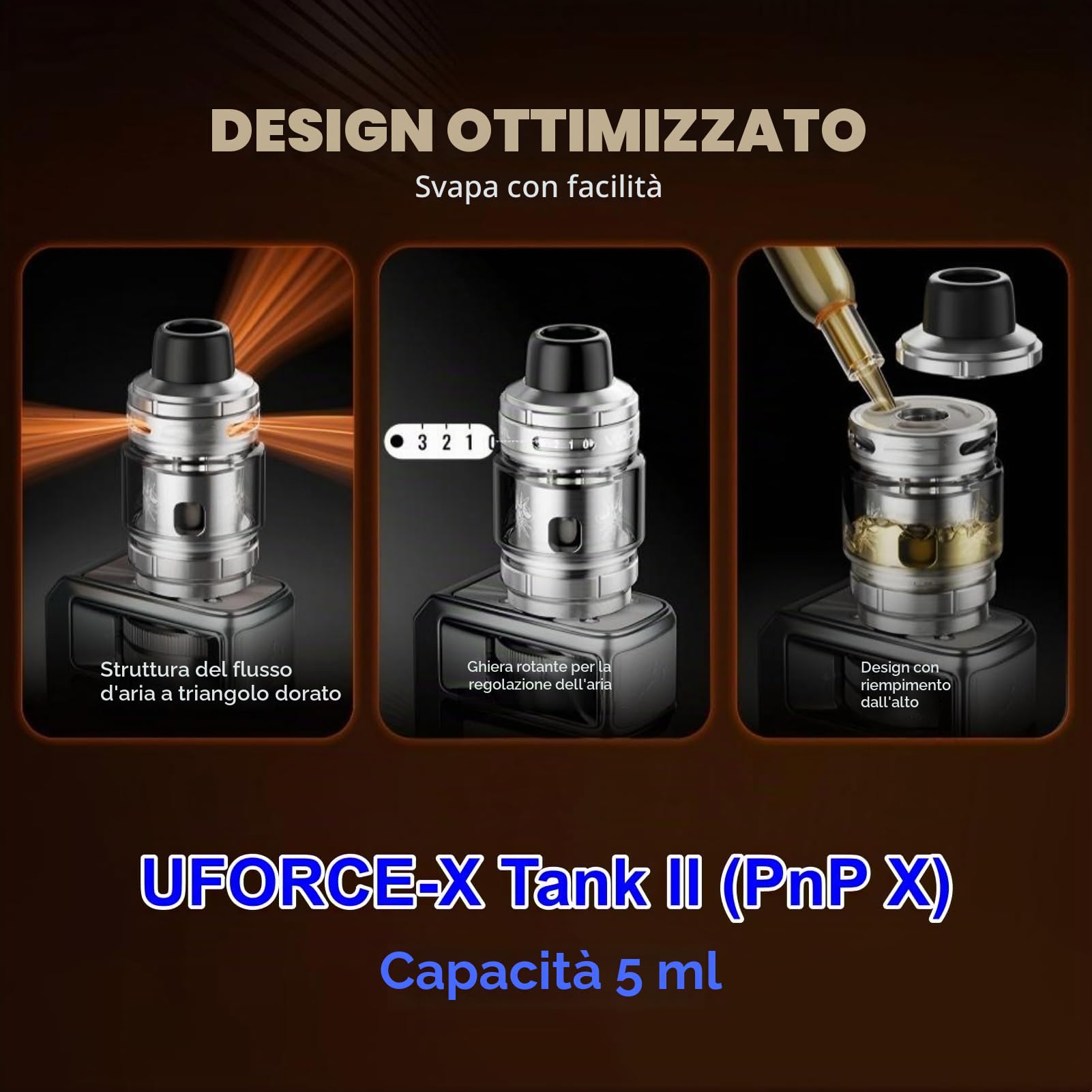 For VOOPOO Drag 6 Kit 220 W Mod (Nero) Batteria da 4400 mAh | 5 ml Serbatoio UFORCE X Tank II | PnP X Coil 0,15Ω e 0,3Ω | Rotella di regolazione di precisione | Schermo TFT da 1,66'' - No Nicotine
