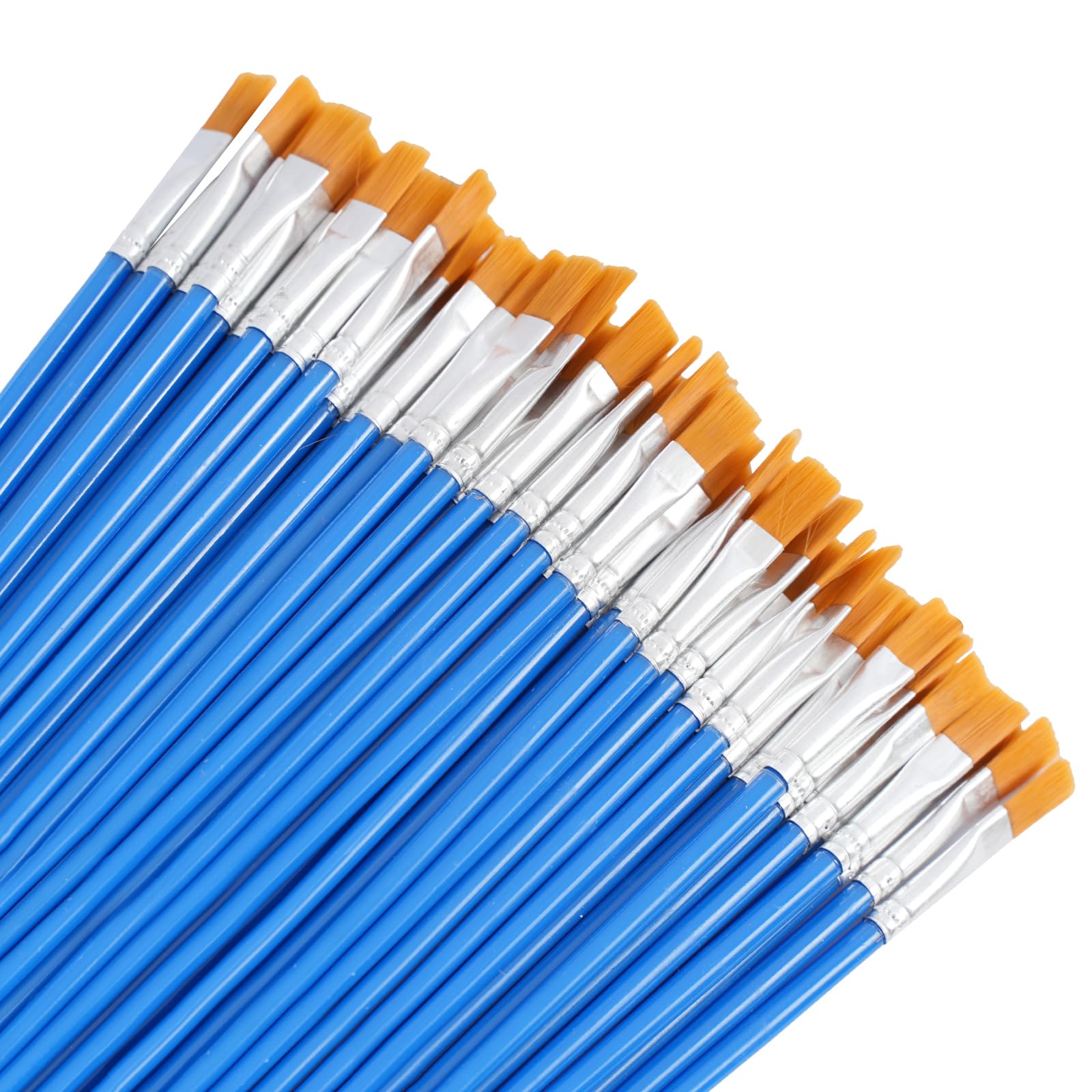 160Pcs Small Flat Paint Brushes for Craft, Flat Small Brush Bulk