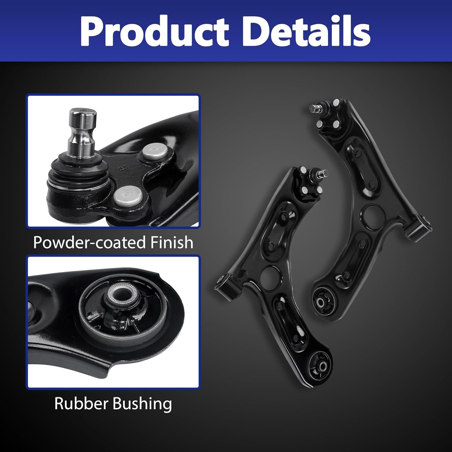 Control Arm, Pair Front Lower w/Ball Joint Suspension Kit Replacement For Hyundai Sonata 2015 Tucson 2016-2021 Kia Optima 2016-2019 Sportage 2017-2021