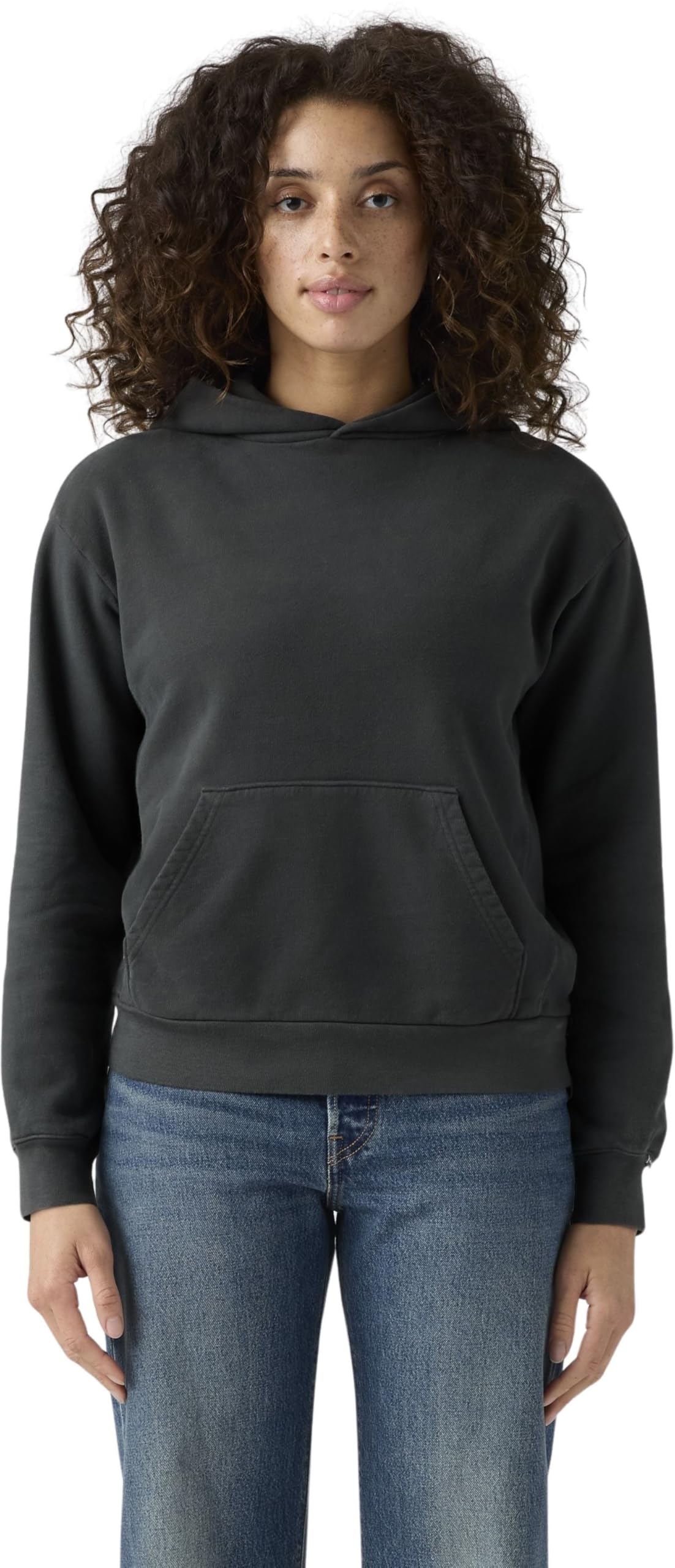 Levi's Women's H225 Pirate Black - Black Hoodie Heritage With Kangaroo Pocket In Vintage Look, Black (H225 Pirate Black), M