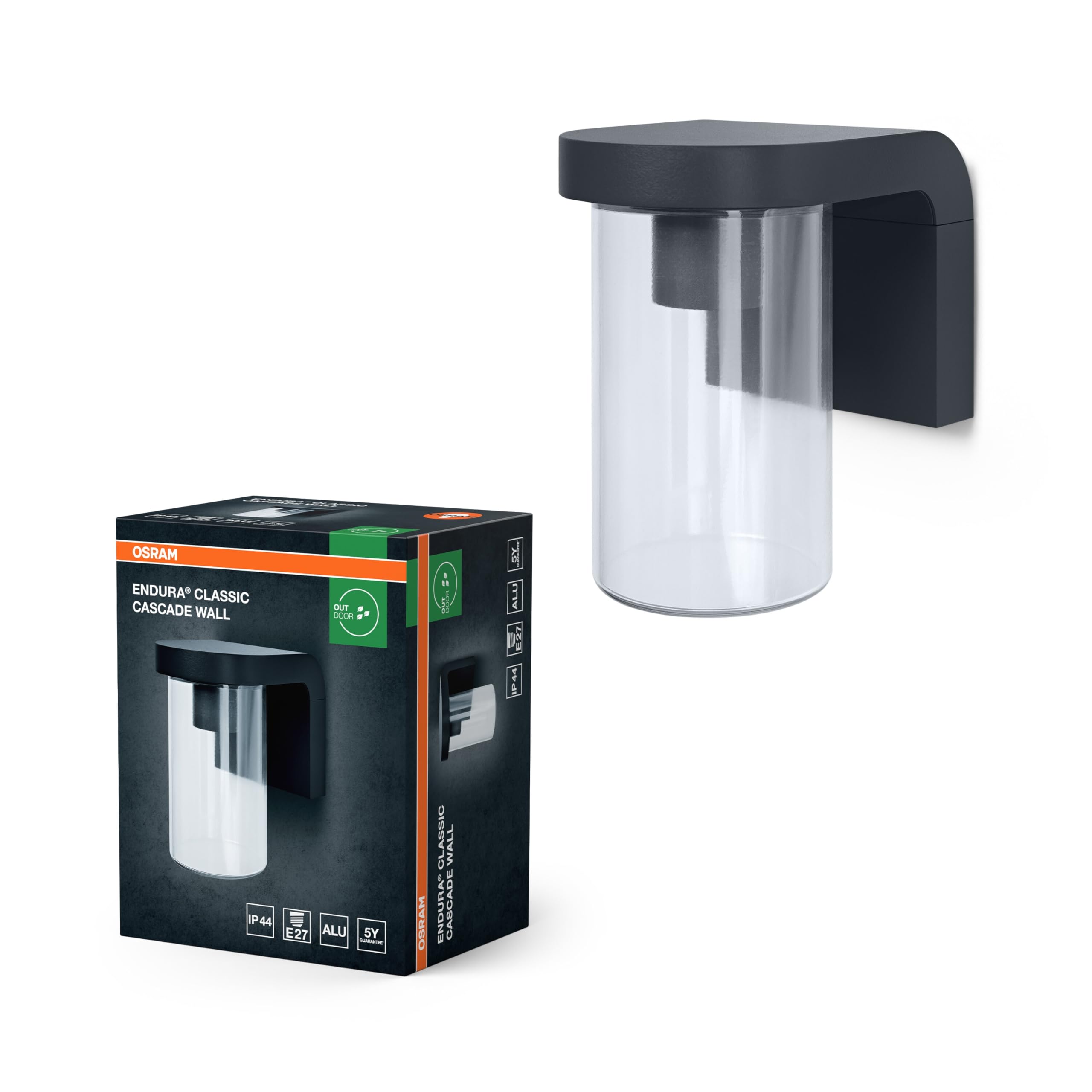 Osram ENDURA Classic Cascade Wandleuchte E27 Klarglas