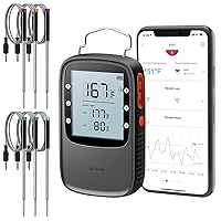 Vista 11 de Govee Termómetro Bluetooth para carne, termómetro inalámbrico de carne para horno ahumador, termómetro digital para parrilla con 2 sondas, modo