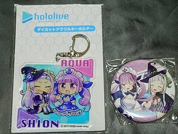 Amazon.co.jp: ホロ ライブ あくあ 紫咲シオン缶バッジ アクリル