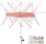 INMAKER Yarn Swift, Pink Yarn Umbrella Swift for Crocheting | Adjustable, Durable ABS Plastic, Stainless Steel, Easy to Use, Quick Install, Protable, Tabletops Up to 1.5"