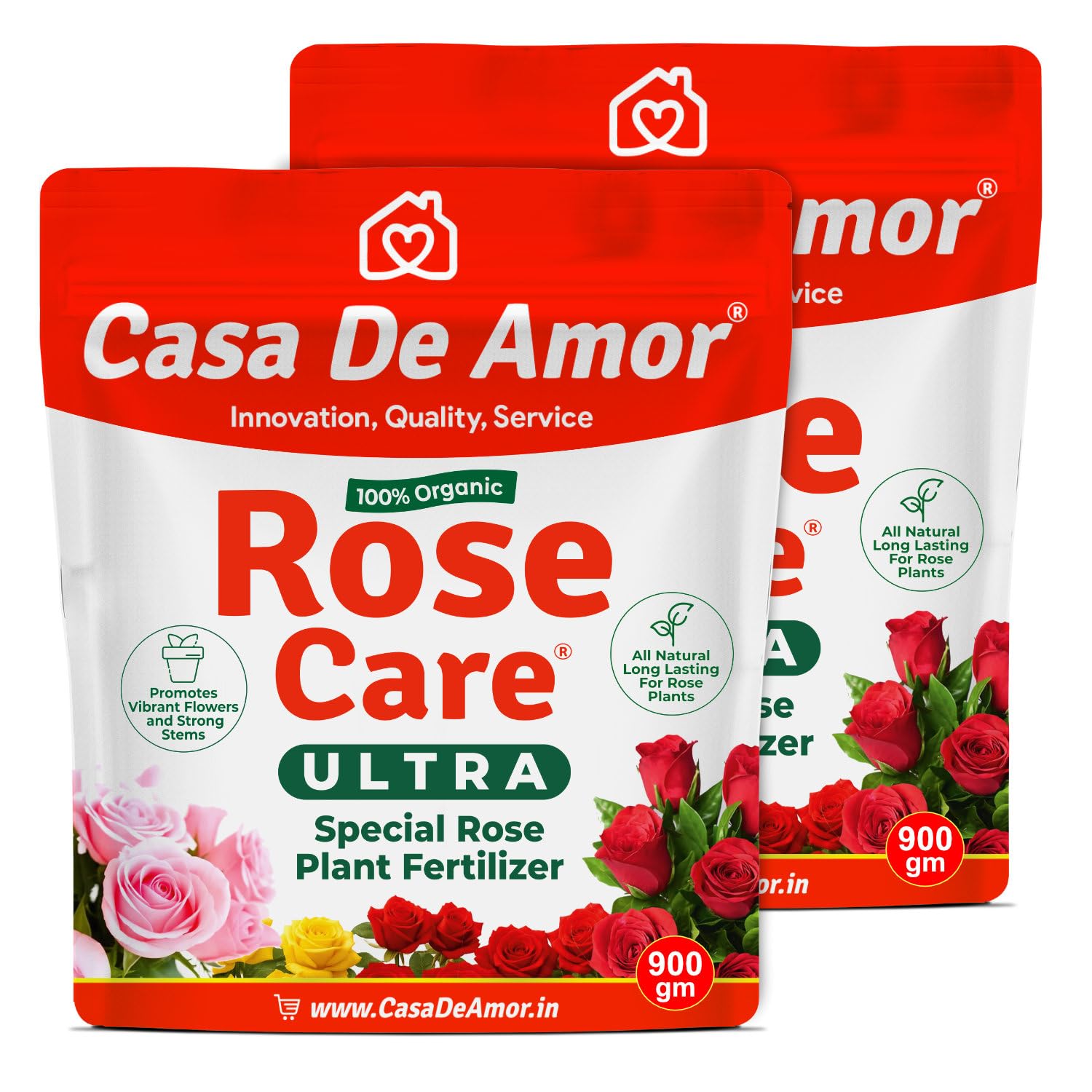 Organic Rose Care Ultra Fertilizer – NPK-Rich Bloom & Root Booster for Rose Plants | Promotes Vibrant Flowers & Strong Stems | 100% Natural, Boosts Flowering 40% (1800 gm)-image-33