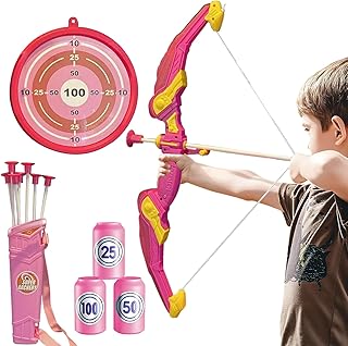 Bow and Arrow Toys Set, Bow and Arrow Archery Toy Set For Kids, Arco y Flechas para Niños, Activity Toys For Indoor and Outdoor, Birthday Gift For Boys and Girls Ages 3-12