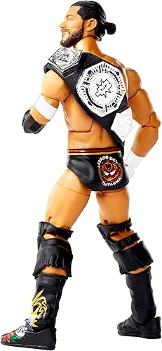 Miniatura 4 de WWE Santos Escobar Elite Collection Series 87 - Figura de acción de 6 pulgadas, regalo coleccionable para fanáticos a partir de 8 años