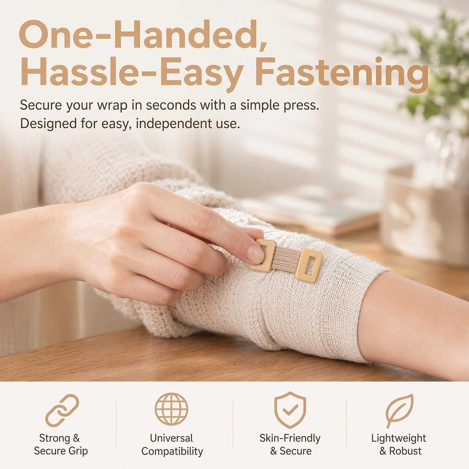 15 Pcs Metal Bandage Clips, Elastic Bandage Clips, Coffee