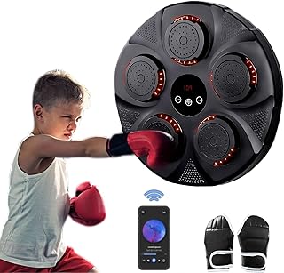 LXHGVKHJ Electronic Music Boxing Machine, Wall Mounted Boxing Machine Game For Boxing Training And Practice, Smart Boxing Target Boxing Equipment With Boxing Gloves