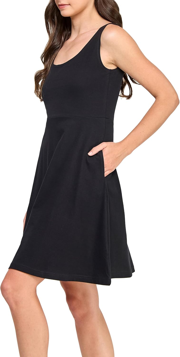 GREEN VOYAGE Women's GOTS Certified 100% Organic Cotton Casual Sleeveless Tank Dress with Pocket - Image 3