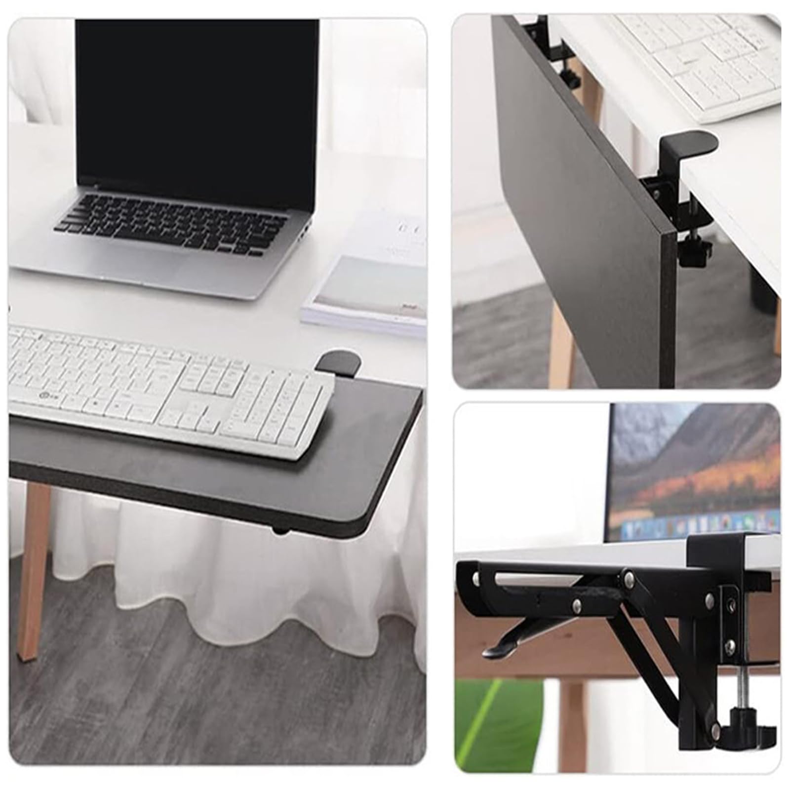 Jhanw 2-Pack No-Drill Foldable Desk Extender - Image 4