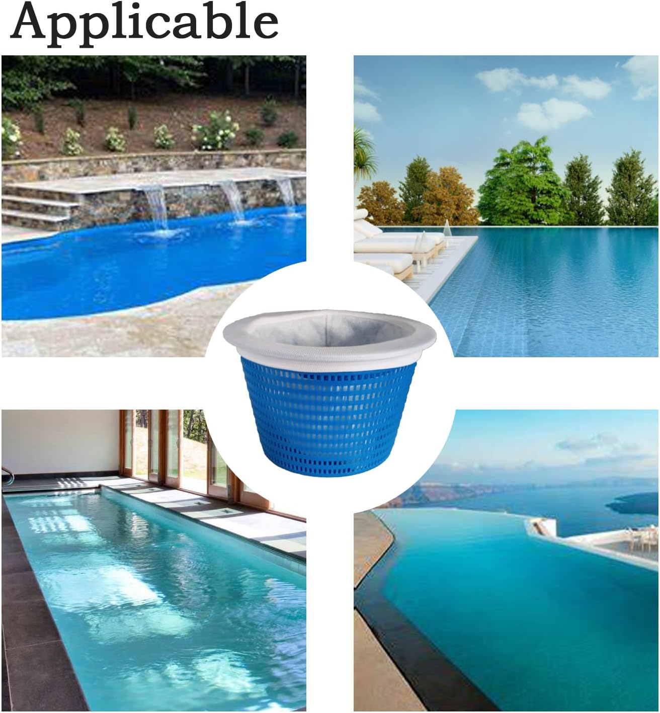 3 Pack Reusable Pool Skimmer Socks Pool Filter Bags for Skimmer Baskets Pool Debris Cleaner for Inground & Above Ground Pool Pumps