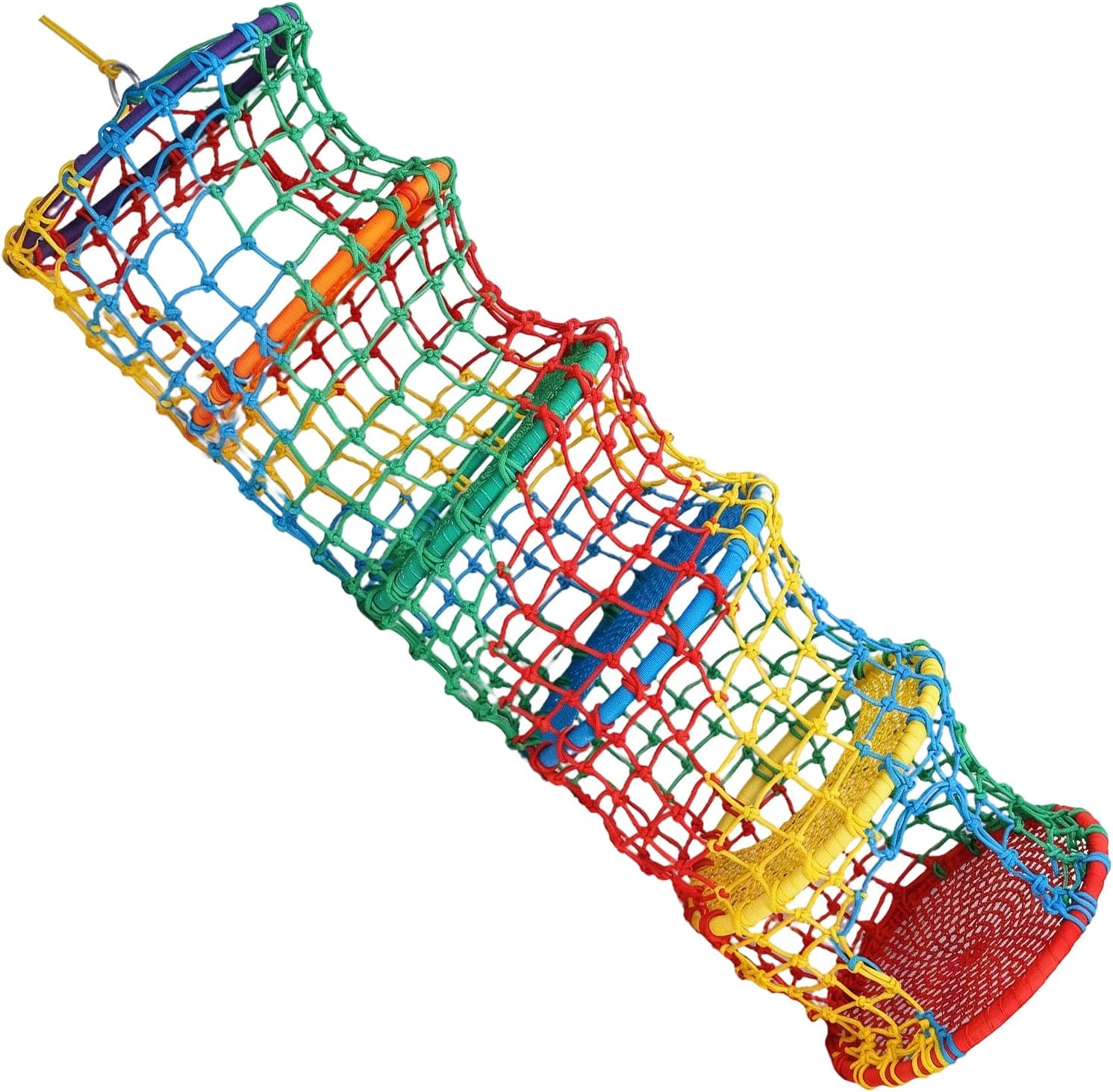 Outdoor Climbing Cargo Net Intelligent Physical Swing Rope Ladder Load Protection 31.5x31.5x78.74in 3/5 Tiers for Park Amusement and Use