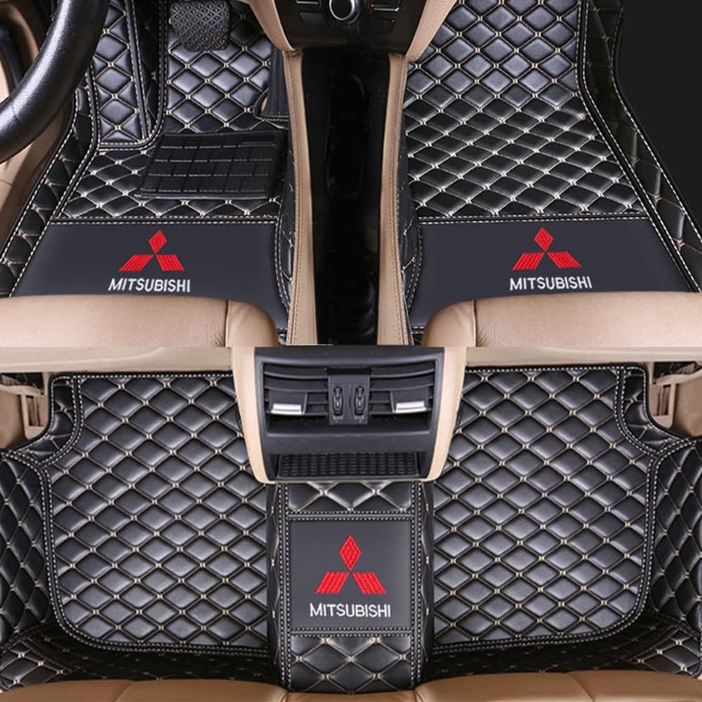 OLOTU Car Floor Mats for Mitsubishi ASX 2020 Leather Waterproof Mats Non Slip Full Cover Carpet All-Weather Protection Floor Liner Mat Accessories Custom,A