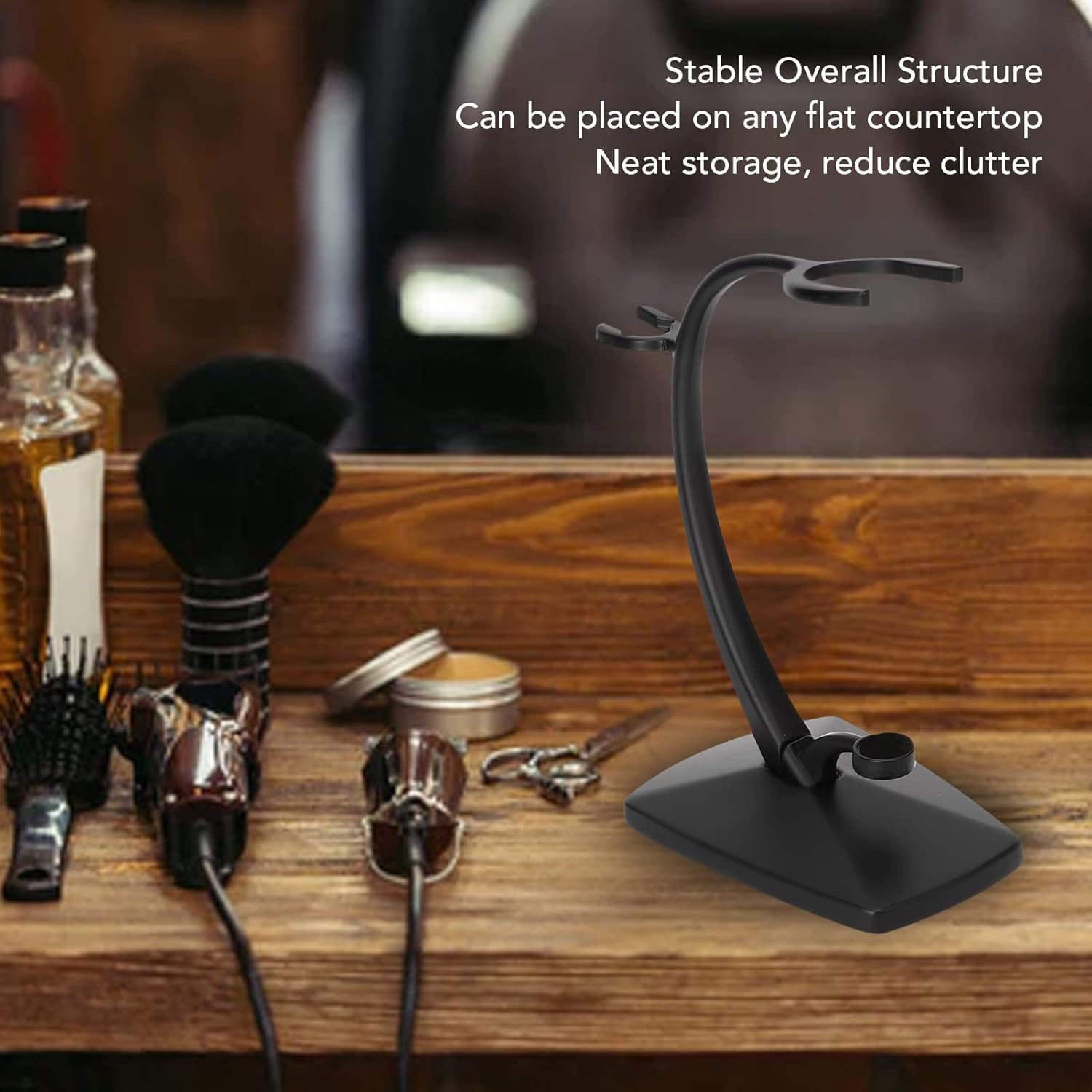 Shaving Brush Stand, Shaving Brush Stand Holder, Metal Shaving Knife Stand Hanger, Alloy, with Stable Base Metal, for Household Use, Brush, Suitable for man