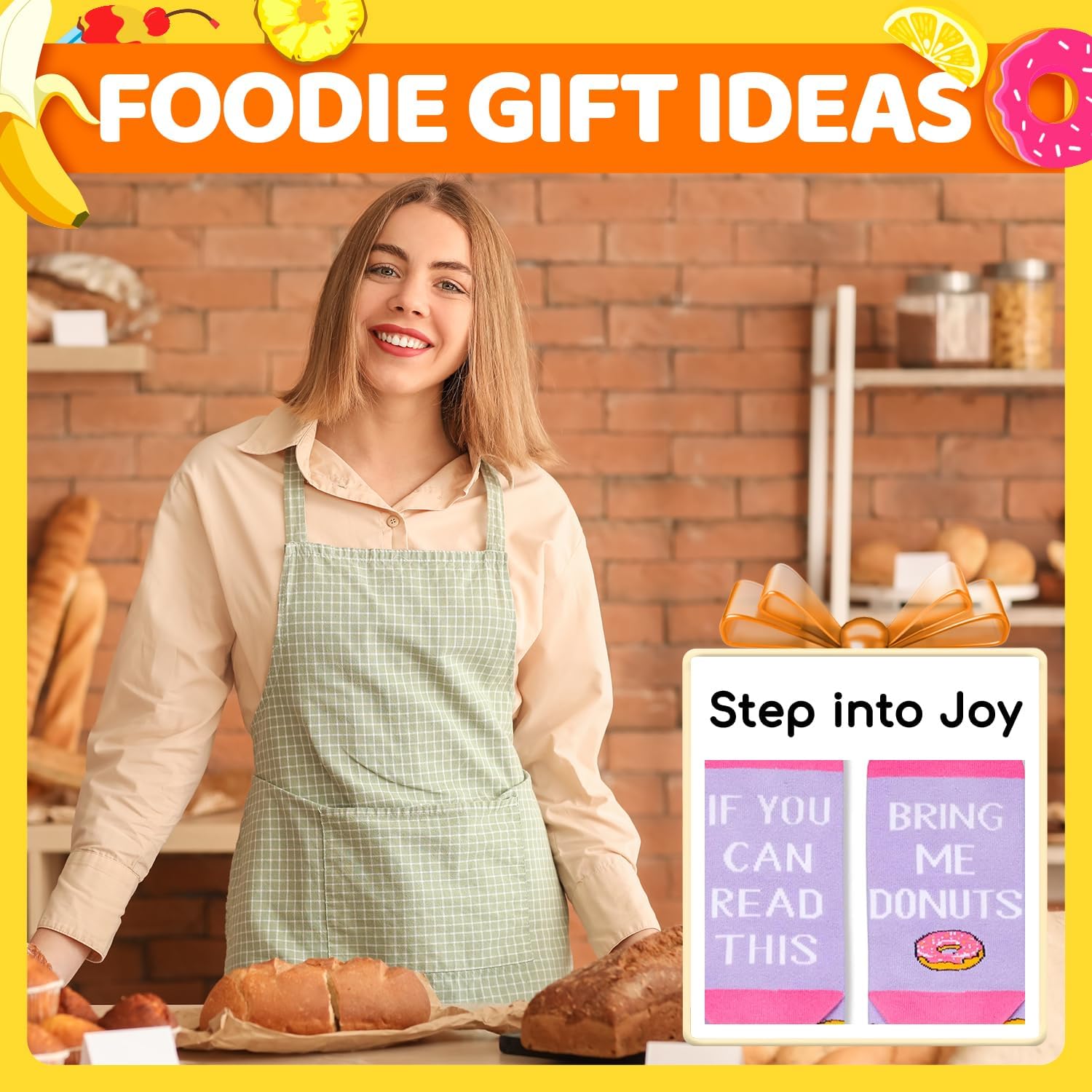 Zmart Food Socks for Women - Hot Dog Popcorn Ice Cream Gifts, Pickle Donut Pizza Socks - Image 7