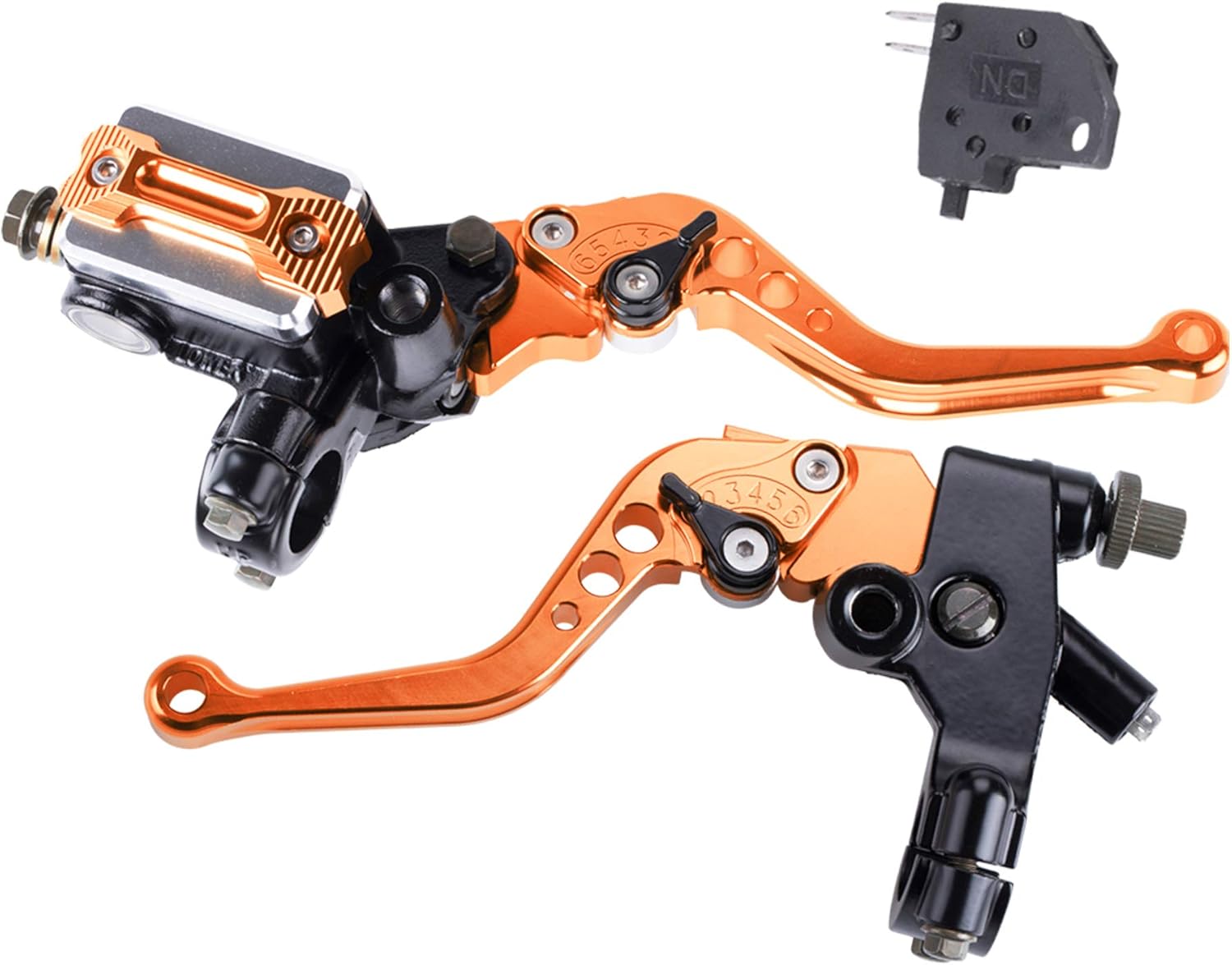 Universal Motorcycle 7/8" 22mm Handlebar Brake Master Cylinder Clutch Lever CNC Left & Right Set