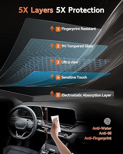 Vista 68 de CDEFG Cristal templado para Chevrolet Silverado/GMC Sierra 2025, pantalla táctil de 13.4 pulgadas, accesorios para Chevy Silverado/Sierra 1500